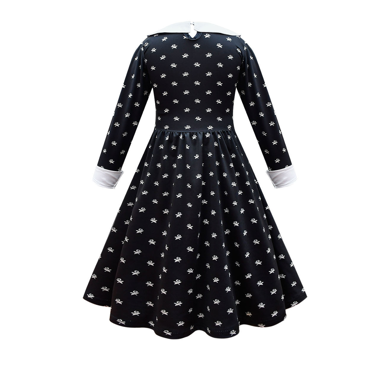 Girls' Fashion Simple Lapel Print Dress LittleYogaSocks