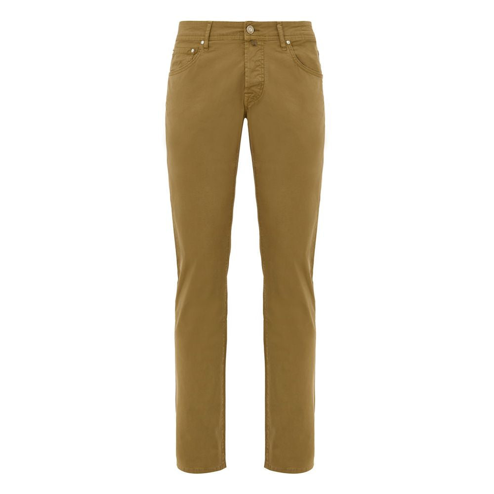 Jacob Cohen Yellow Cotton Skinny Pants Jacob Cohen