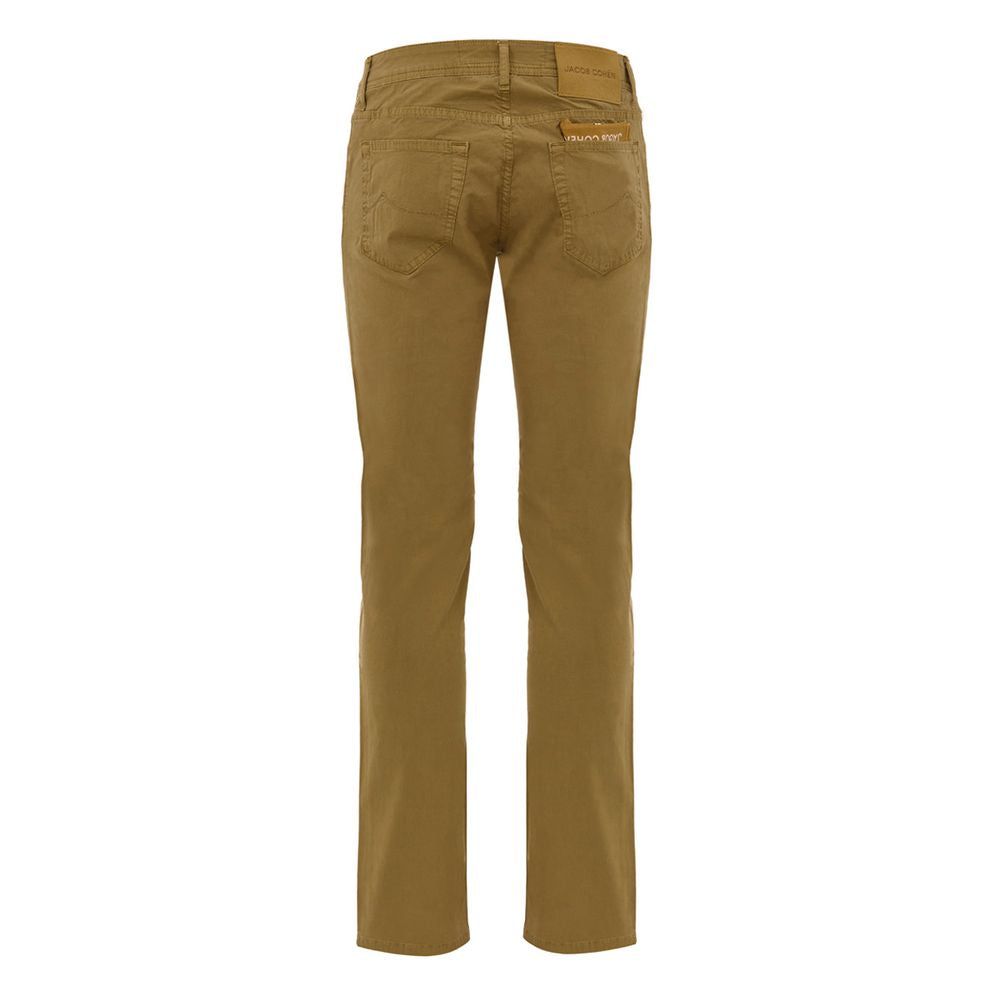 Jacob Cohen Yellow Cotton Skinny Pants Jacob Cohen