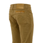 Jacob Cohen Yellow Cotton Skinny Pants Jacob Cohen