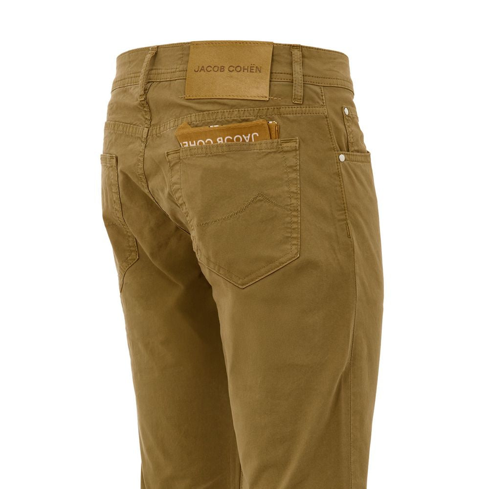 Jacob Cohen Yellow Cotton Skinny Pants Jacob Cohen