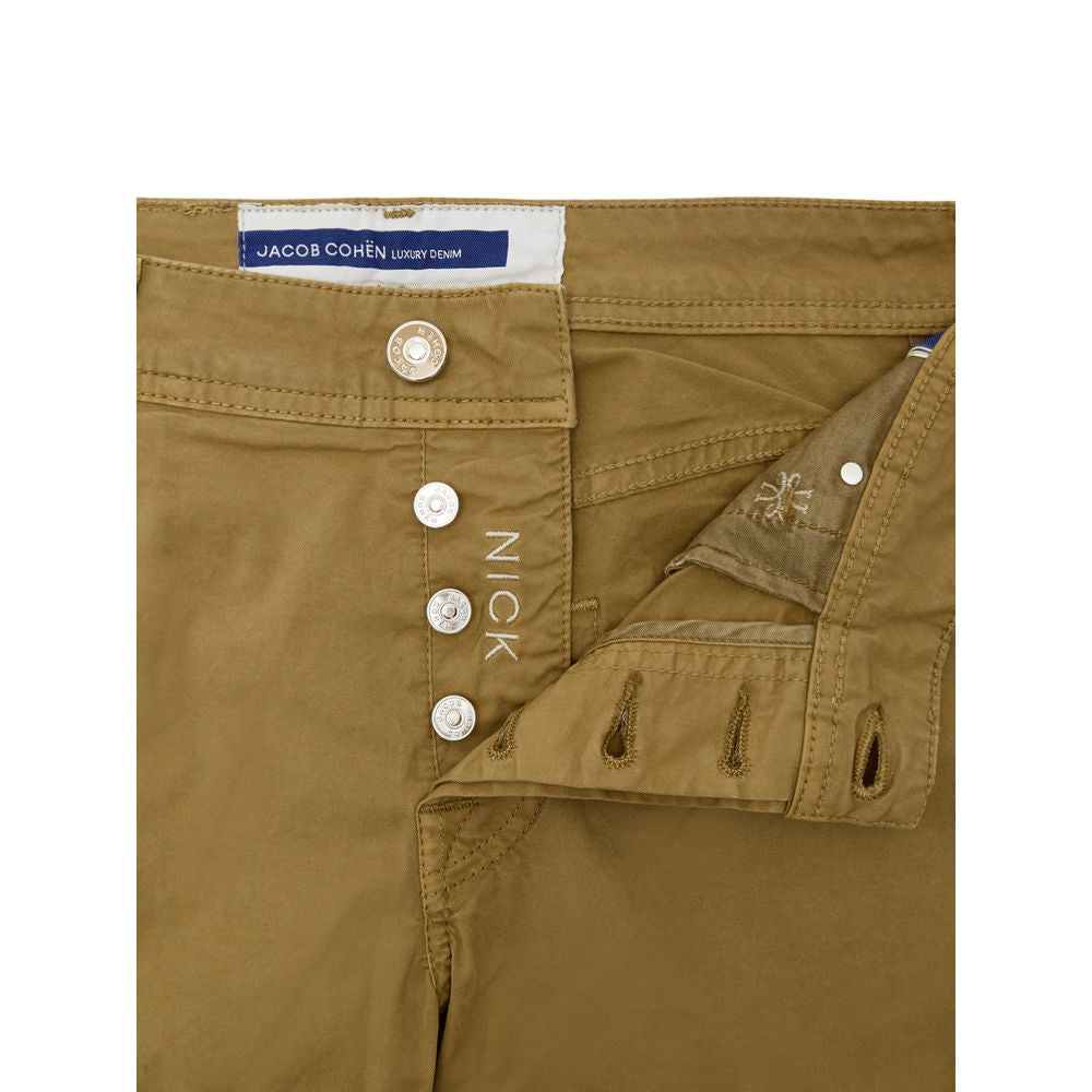 Jacob Cohen Yellow Cotton Skinny Pants Jacob Cohen