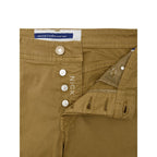 Jacob Cohen Yellow Cotton Skinny Pants Jacob Cohen