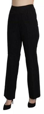 BENCIVENGA Black High Waist Straight Dress Trouser Pants BENCIVENGA