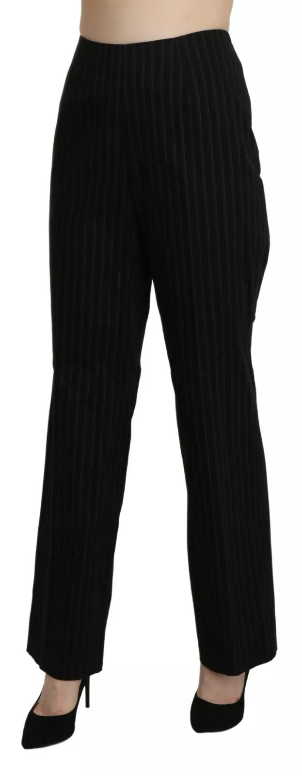 BENCIVENGA Black High Waist Straight Dress Trouser Pants BENCIVENGA