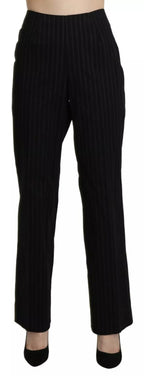 BENCIVENGA Black High Waist Straight Dress Trouser Pants BENCIVENGA