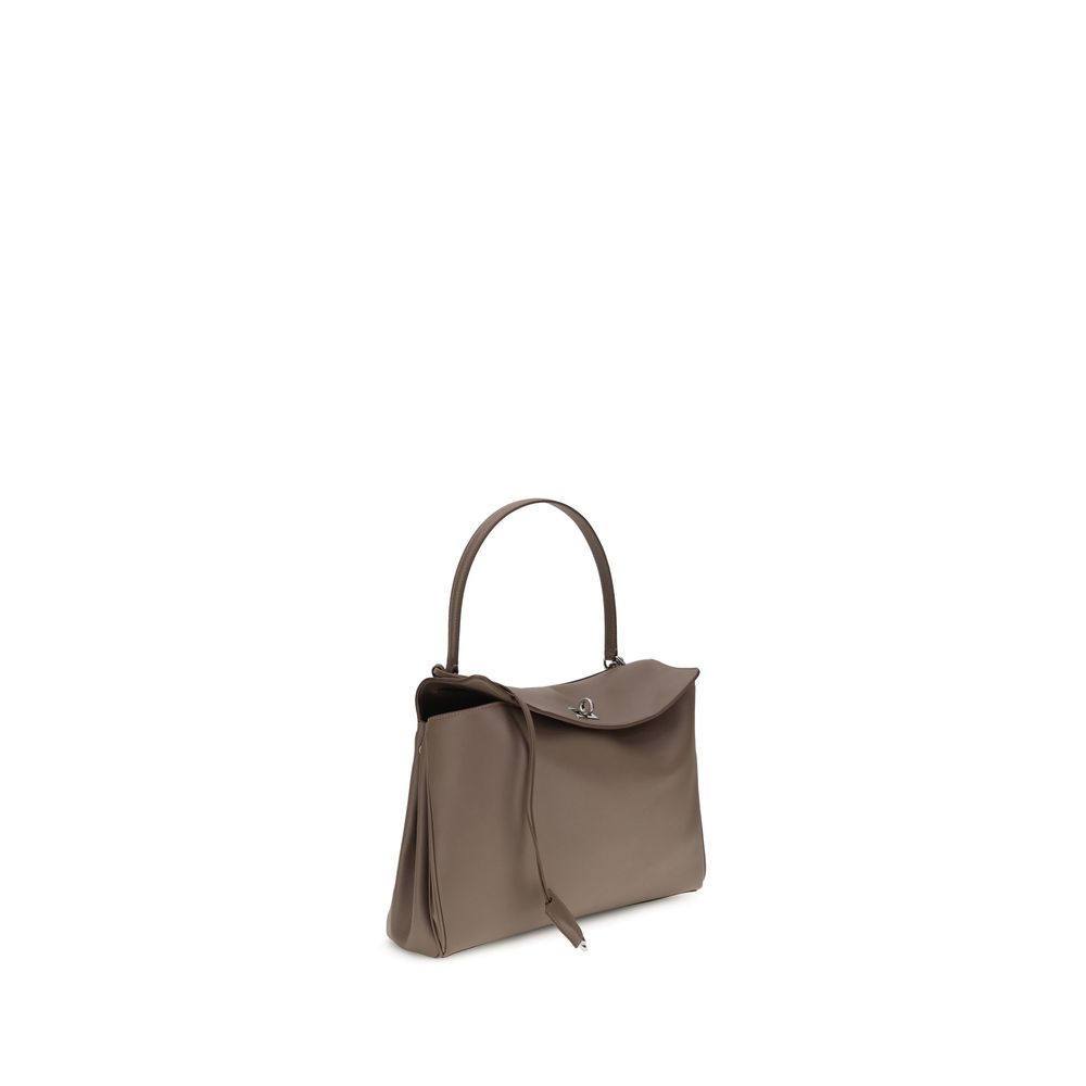 Balenciaga Gray Calf Leather Bos Taurus Shoulder Bag Balenciaga