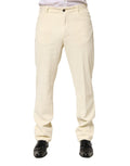Burberry Beige Corduroy Cotton Straight Men Trouser Pants Burberry