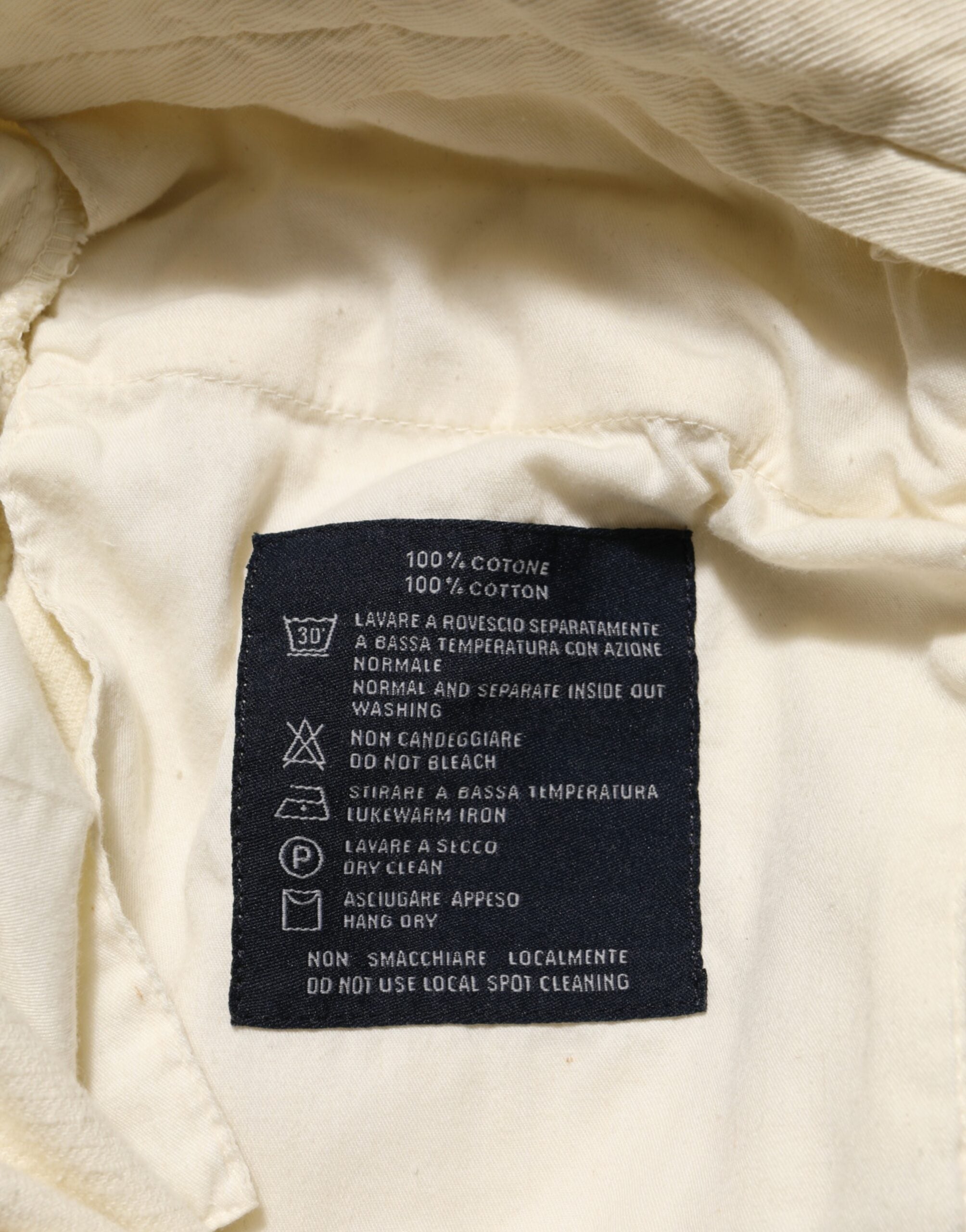 Burberry Beige Corduroy Cotton Straight Men Trouser Pants Burberry