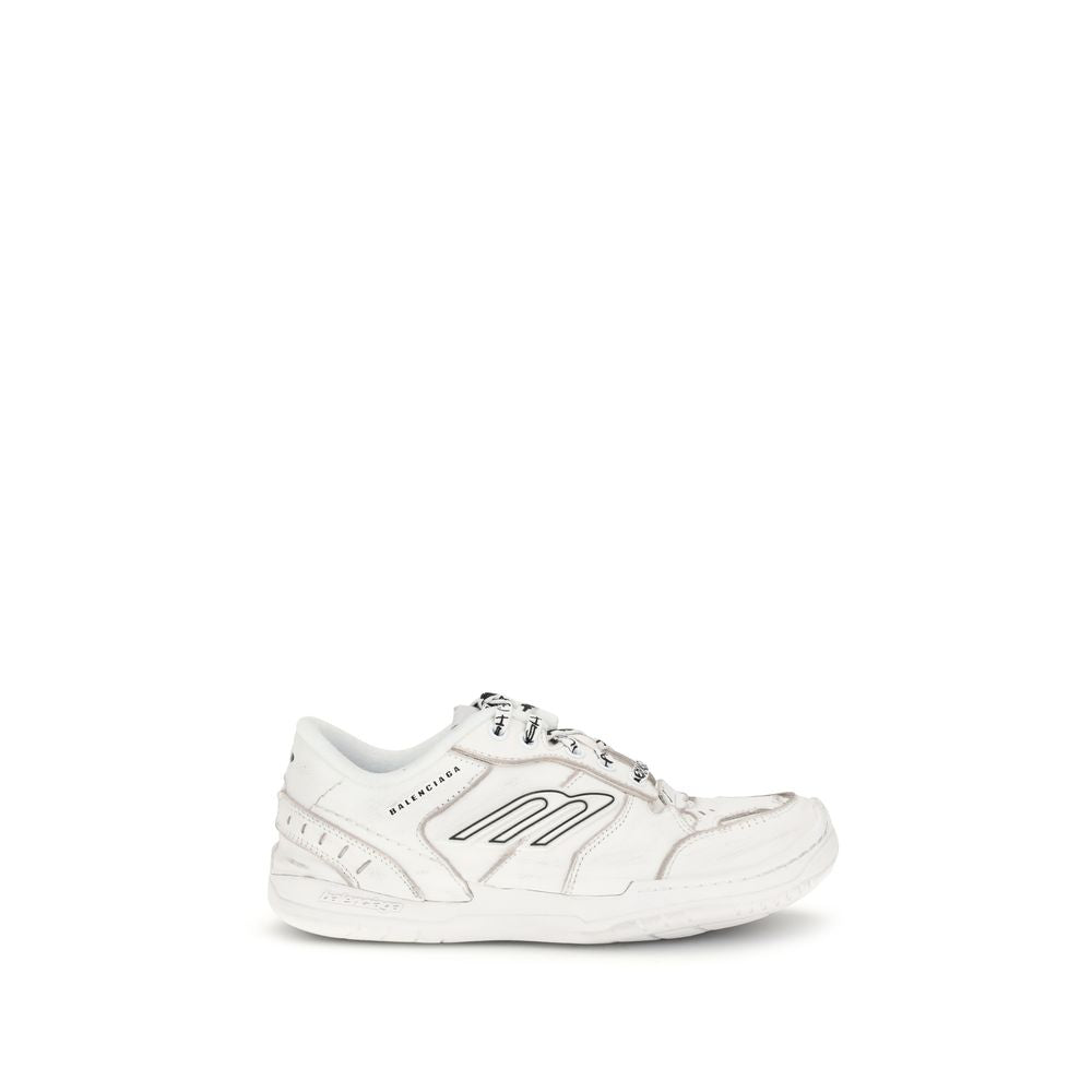 Balenciaga White Calf Leather Bos Taurus Athletic Sneakers Balenciaga