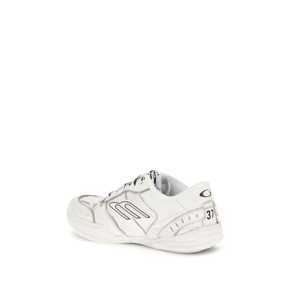 Balenciaga White Calf Leather Bos Taurus Athletic Sneakers Balenciaga