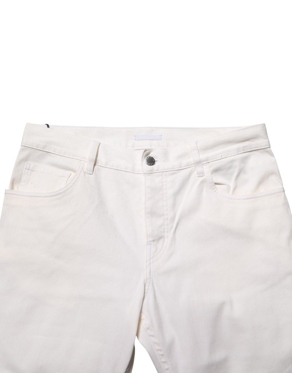Prada White Mid Waist Skinny Fit Denim Casual Trouser Jeans Prada