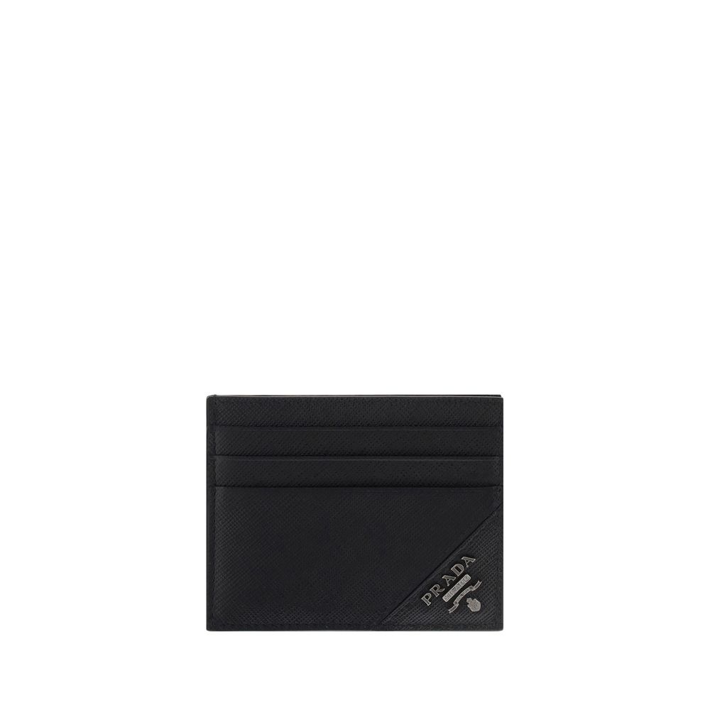 Prada Black Calf Leather Bos Taurus Wallet Prada