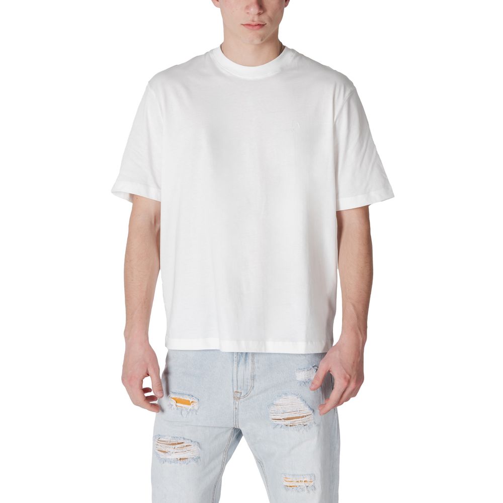 Armani Exchange White Cotton T-Shirt Armani Exchange