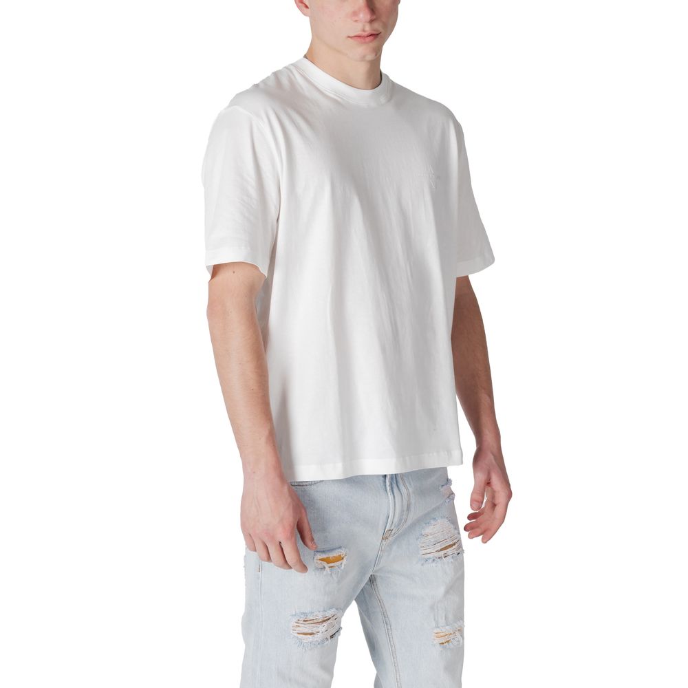 Armani Exchange White Cotton T-Shirt Armani Exchange