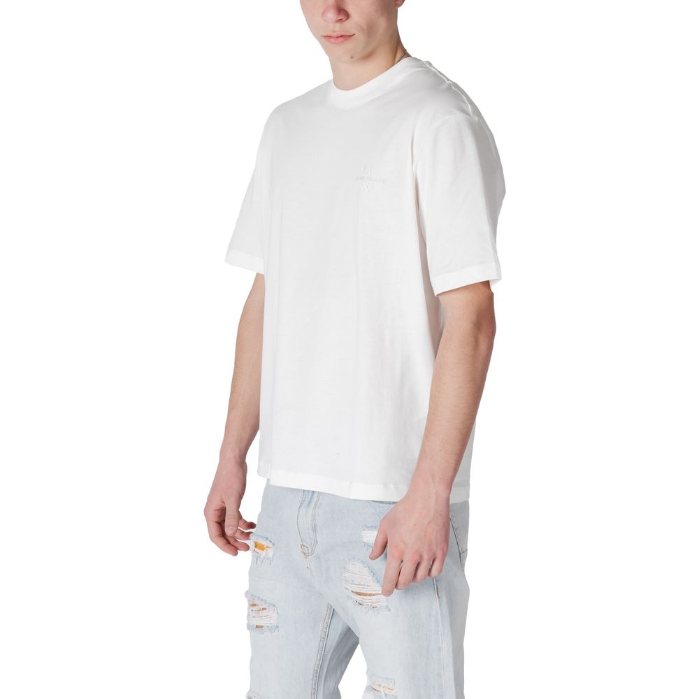 Armani Exchange White Cotton T-Shirt Armani Exchange