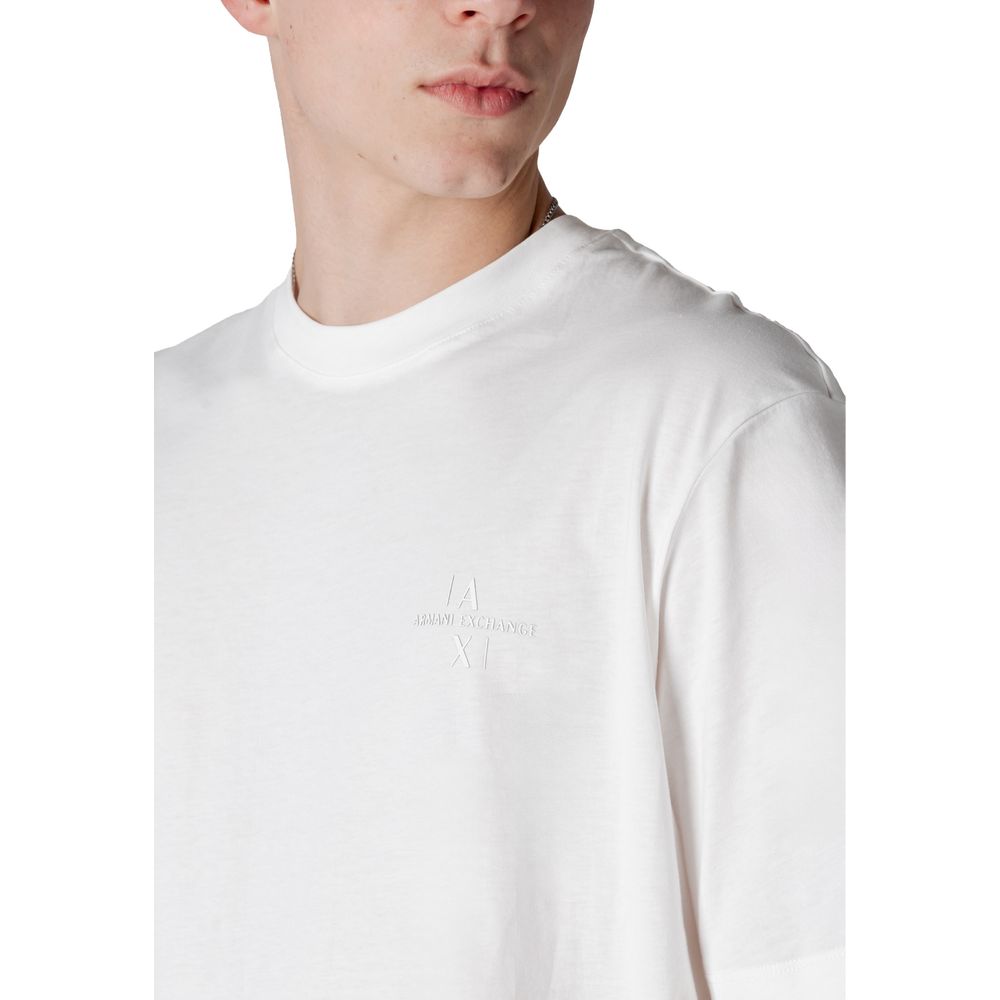 Armani Exchange White Cotton T-Shirt Armani Exchange