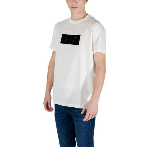 Armani Exchange White Cotton T-Shirt Armani Exchange