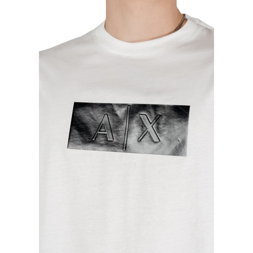 Armani Exchange White Cotton T-Shirt Armani Exchange