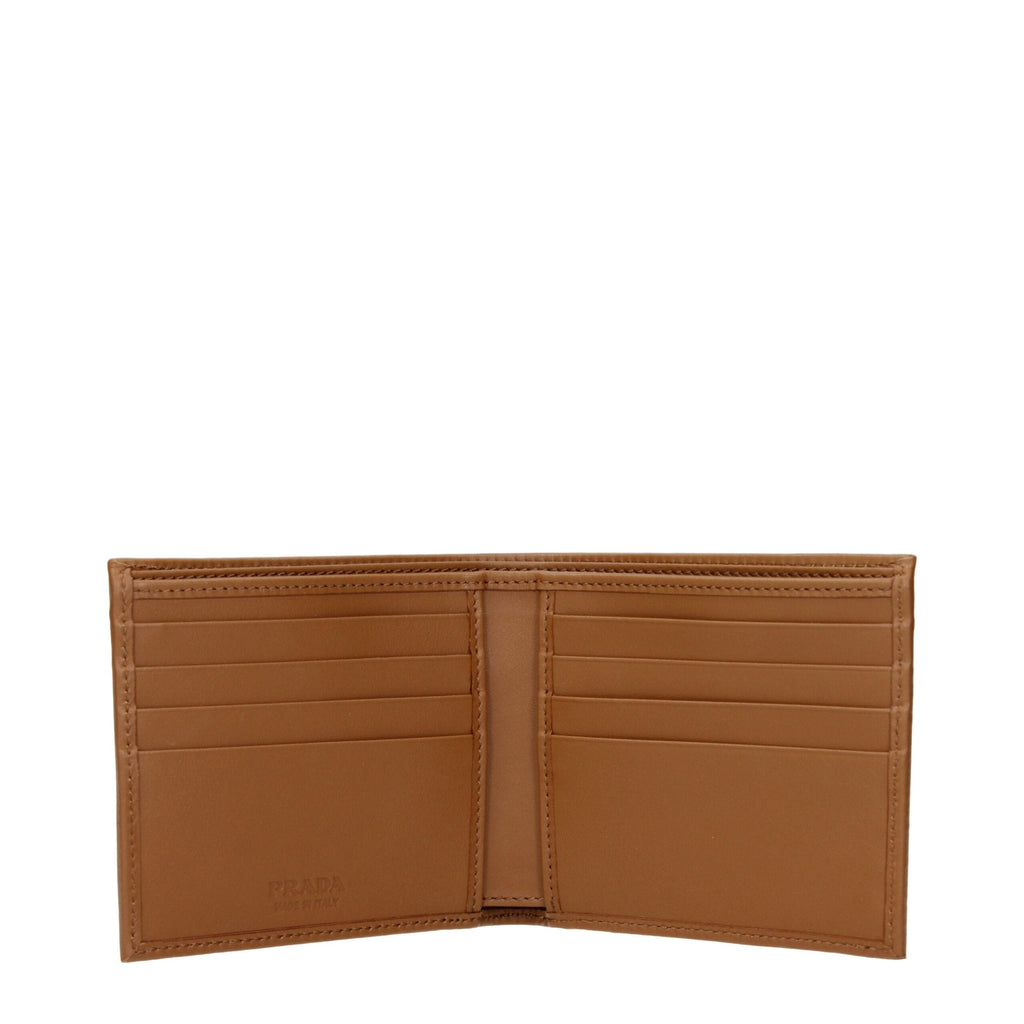 Prada Brown Fabric Wallet Prada