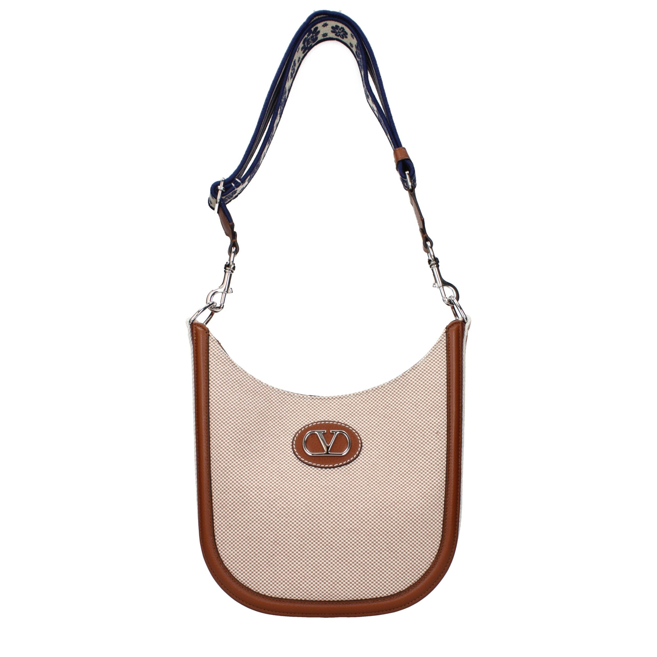 Valentino Garavani Beige Fabric Crossbody Bag Valentino Garavani