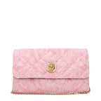 Versace Pink Fabric Clutch Bag Versace