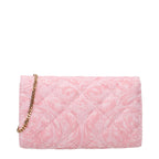 Versace Pink Fabric Clutch Bag Versace