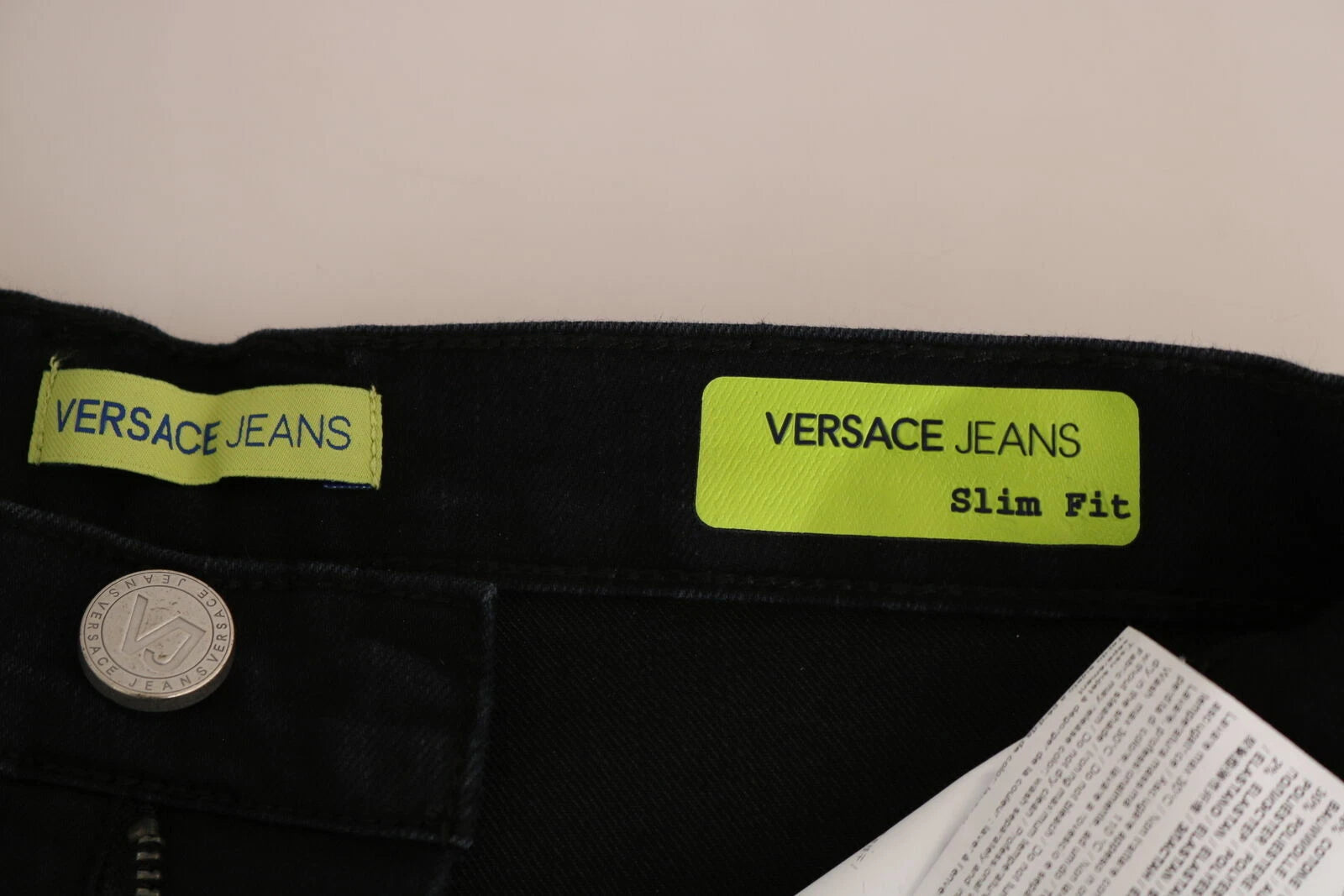 Versace Jeans Couture Dark Black Dora Slim Fit Denim Pants Versace Jeans Couture