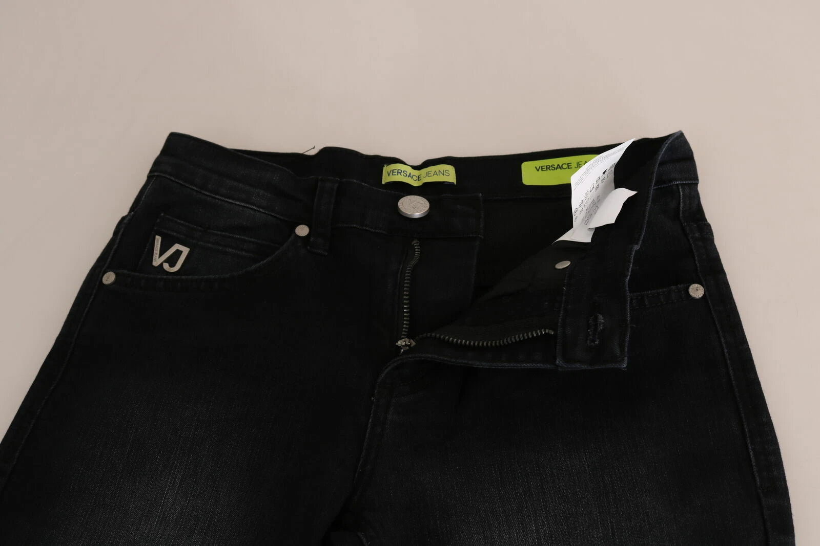 Versace Jeans Couture Dark Black Dora Slim Fit Denim Pants Versace Jeans Couture