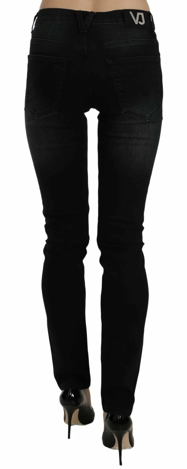 Versace Jeans Couture Dark Black Dora Slim Fit Denim Pants Versace Jeans Couture
