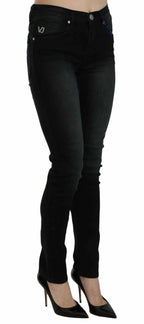 Versace Jeans Couture Dark Black Dora Slim Fit Denim Pants Versace Jeans Couture