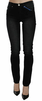 Versace Jeans Couture Dark Black Dora Slim Fit Denim Pants Versace Jeans Couture