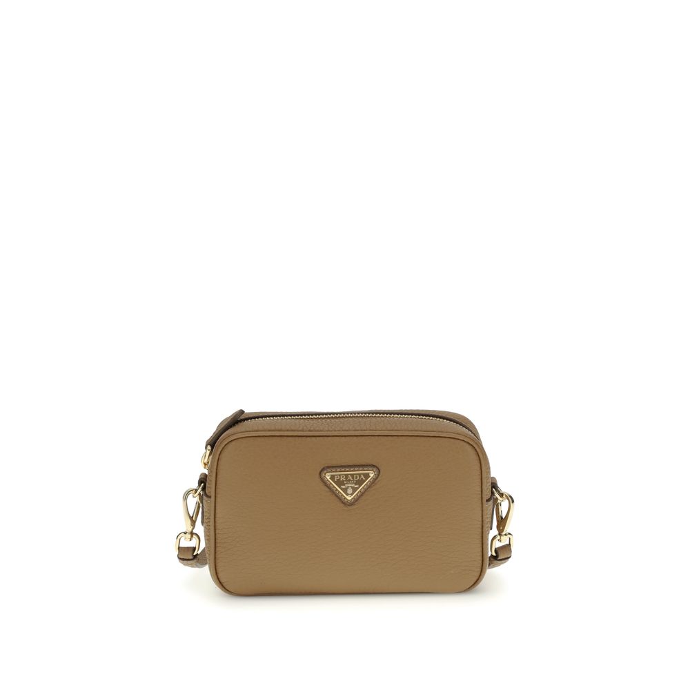 Prada Beige Calf Leather Bos Taurus Shoulder Bag Prada