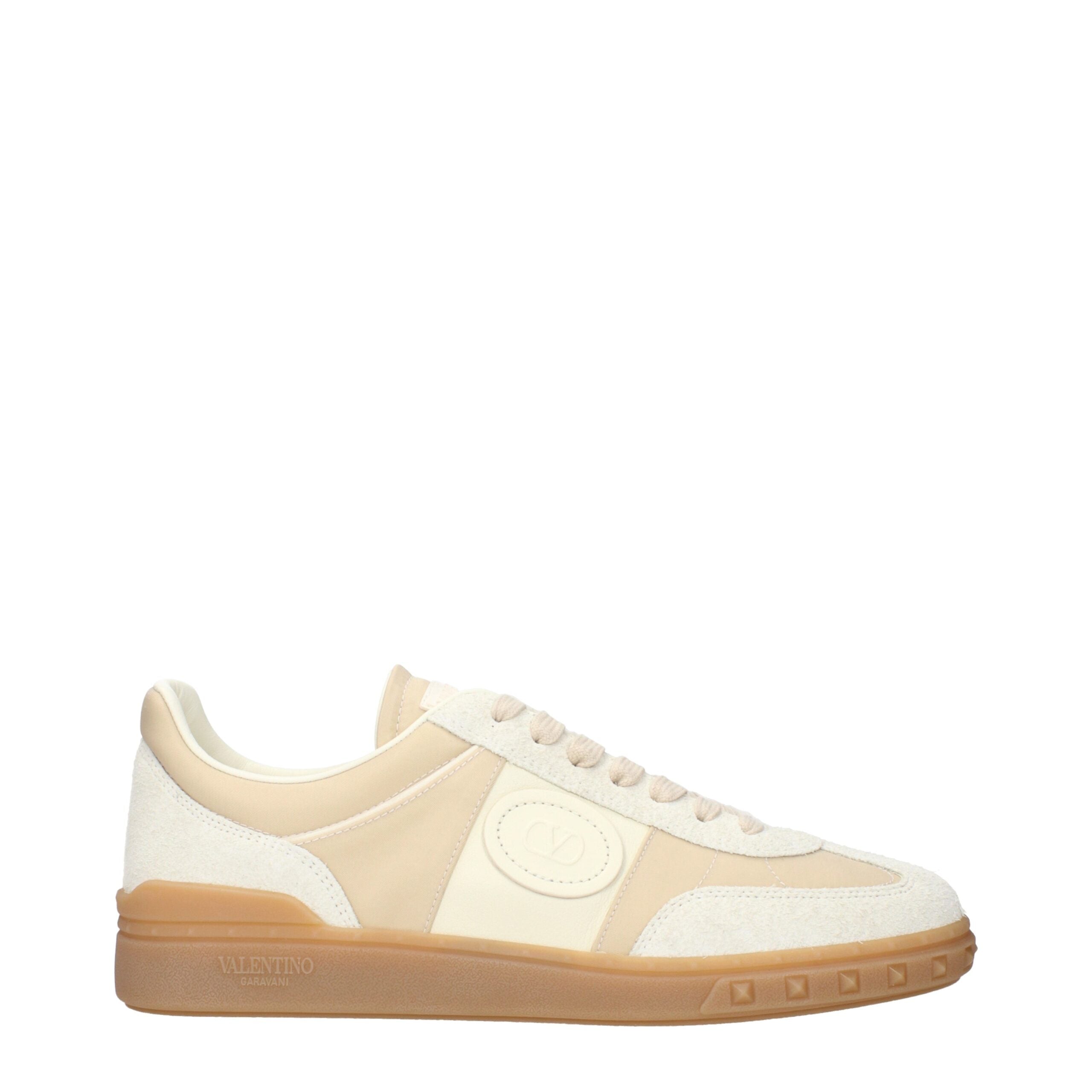 Valentino Garavani Beige Fabric Low Top Sneakers Valentino Garavani