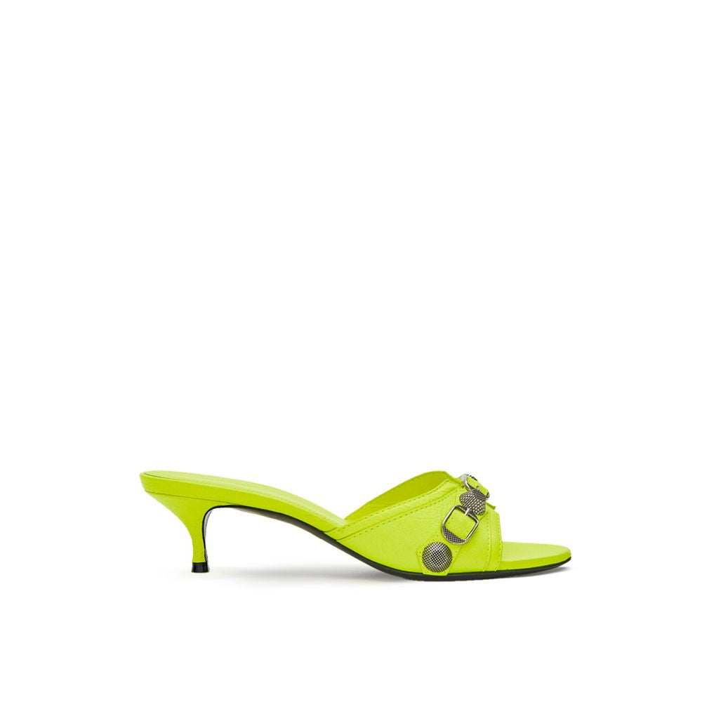 Balenciaga Yellow Leather Mules Balenciaga
