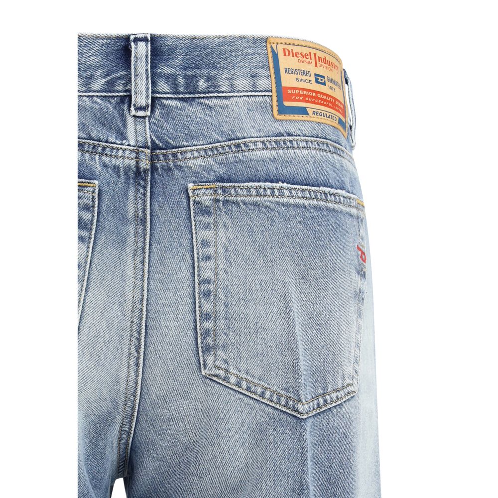 Diesel Blue Cotton Bootcut Jeans Diesel