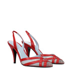 Valentino Garavani Red Leather Stiletto Heel Sandals Valentino Garavani