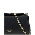 Prada Black Calf Leather Bos Taurus Shoulder Bag Prada