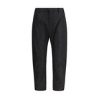 Prada Black Recycled Polyamide Casual Pants Prada
