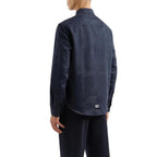 Armani Exchange Blue Cotton Dress Shirt Armani Exchange