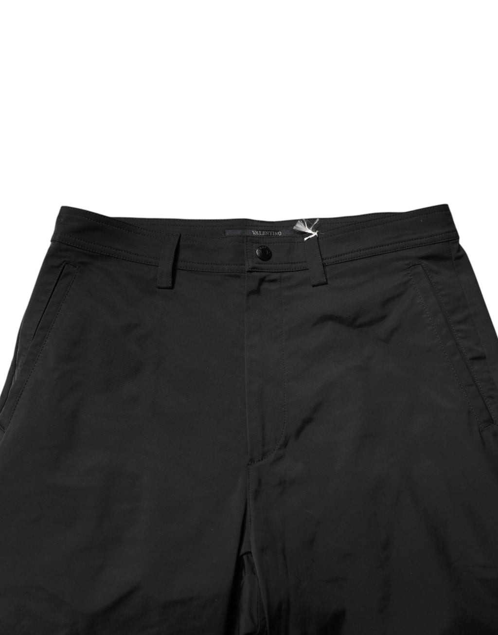 Valentino Black Mid Waist Men Tapered Dress Trouser Pants Valentino