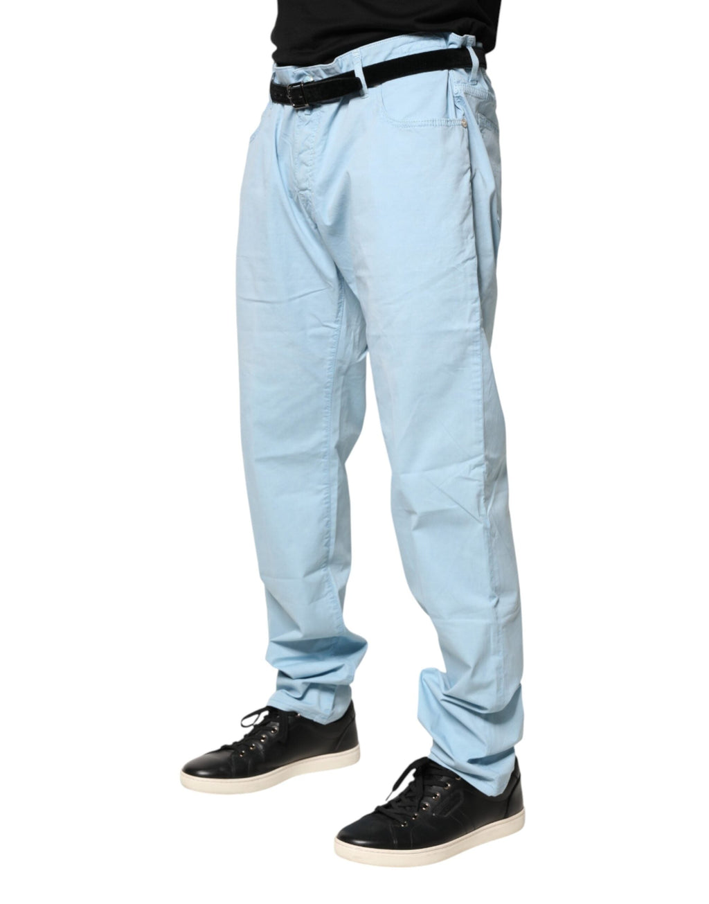 Jacob Cohen Light Blue Cotton Straight Fit Men Denim Jeans Jacob Cohen