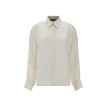 Fendi White Silk Pattern Shirt Fendi