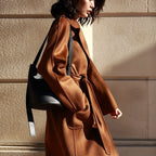 Autumn And Winter New Style Home Handmade Double-Sided Cloth Water Ripple Wool Coat Wool Cashmere Coat Women eprolo