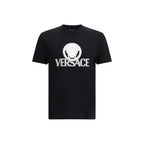 Versace Black Cotton T-Shirt Versace