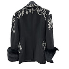 European And American Suit Jacket Women's Fox Fur Fur Diamond Studded By Hand Plus Cotton Coat LittleYogaSocks