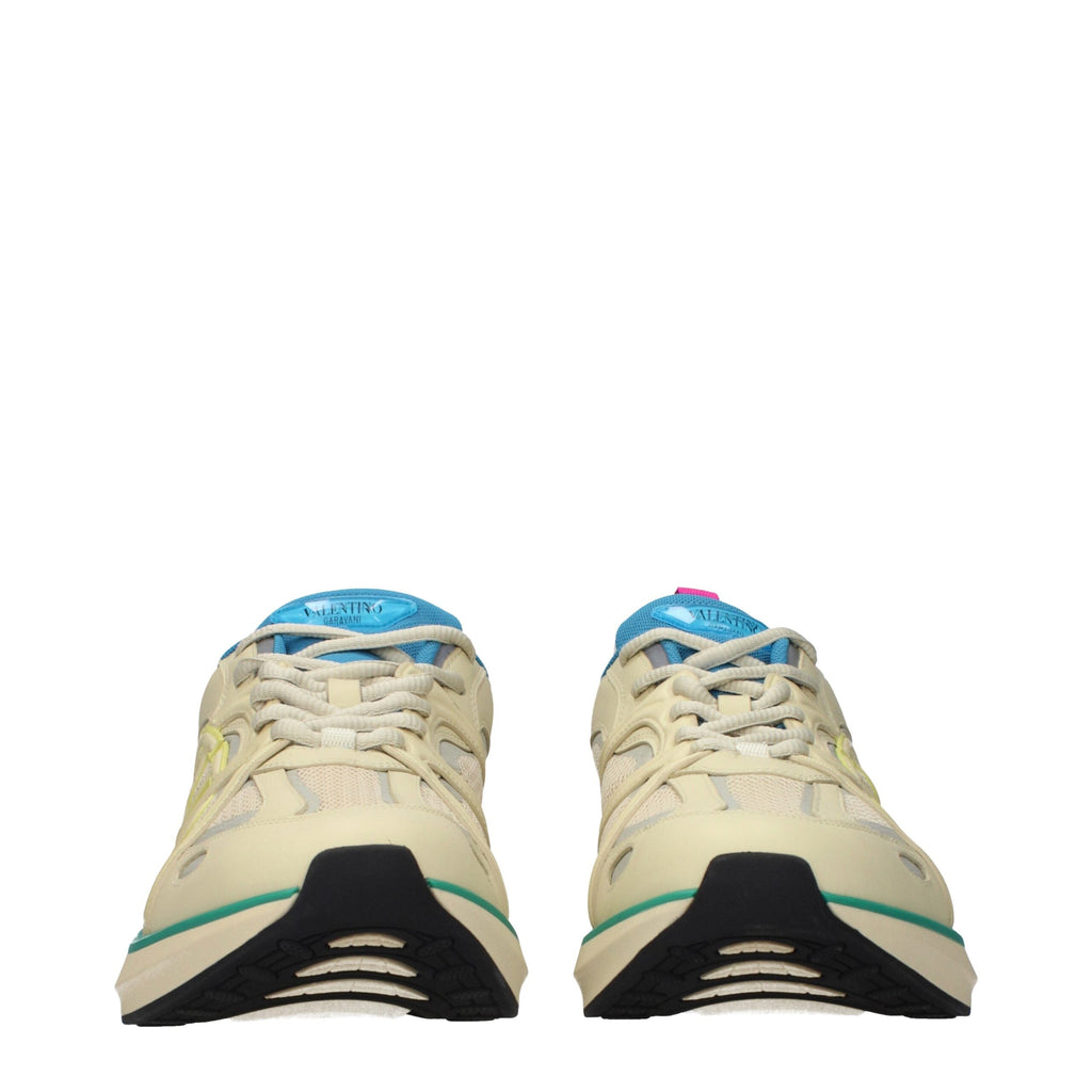 Valentino Garavani Beige Fabric Athletic Sneakers Valentino Garavani
