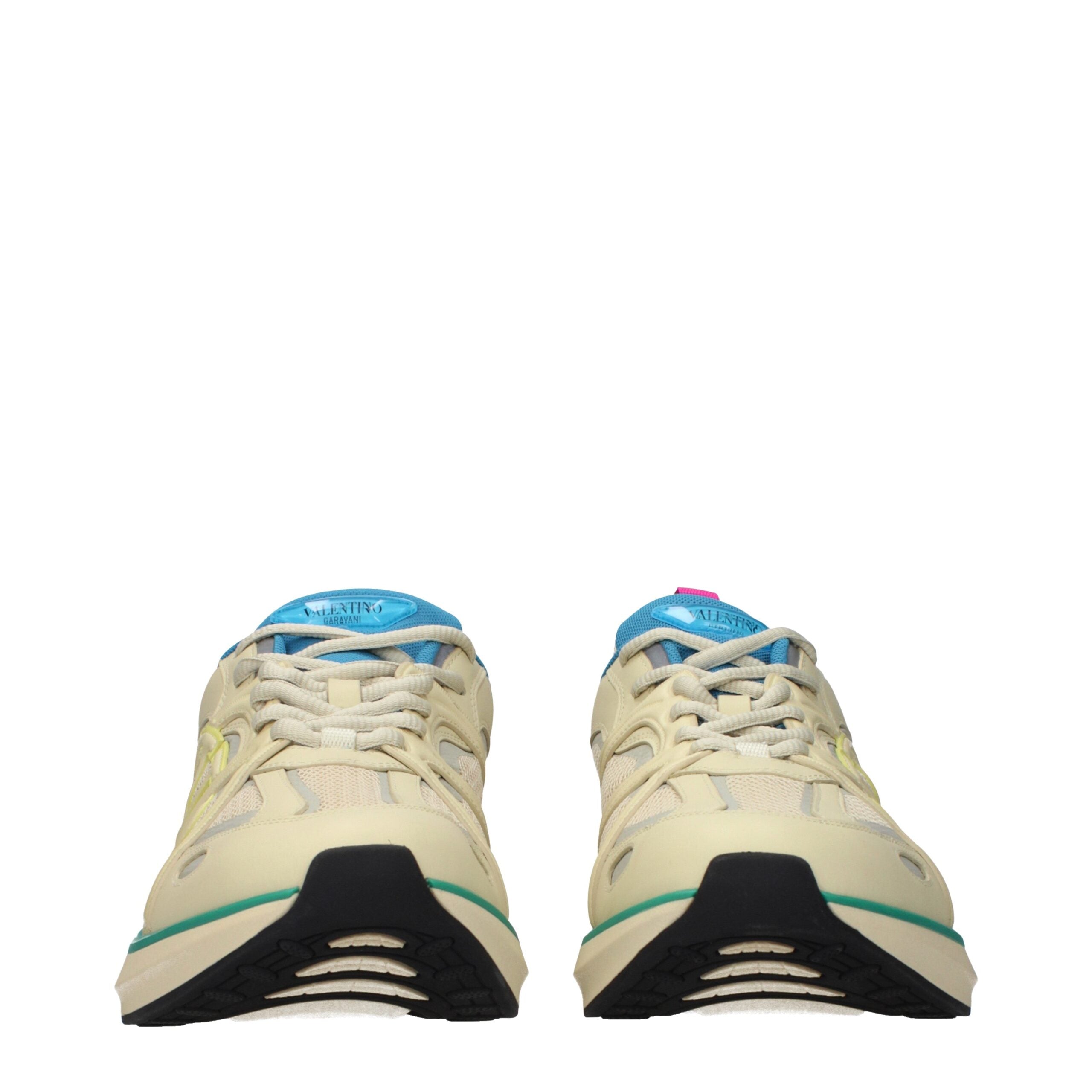 Valentino Garavani Beige Fabric Athletic Sneakers Valentino Garavani
