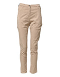 Jacob Cohen Beige Lyocell Skinny High Waist Chino Casual Pants Jacob Cohen