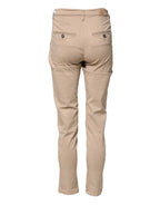 Jacob Cohen Beige Lyocell Skinny High Waist Chino Casual Pants Jacob Cohen